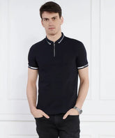 Armani exchange zipped polo shirt